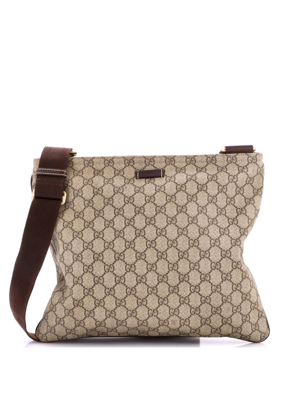 Gucci Zip Top Messenger Bag Gg Coated #364351G86B